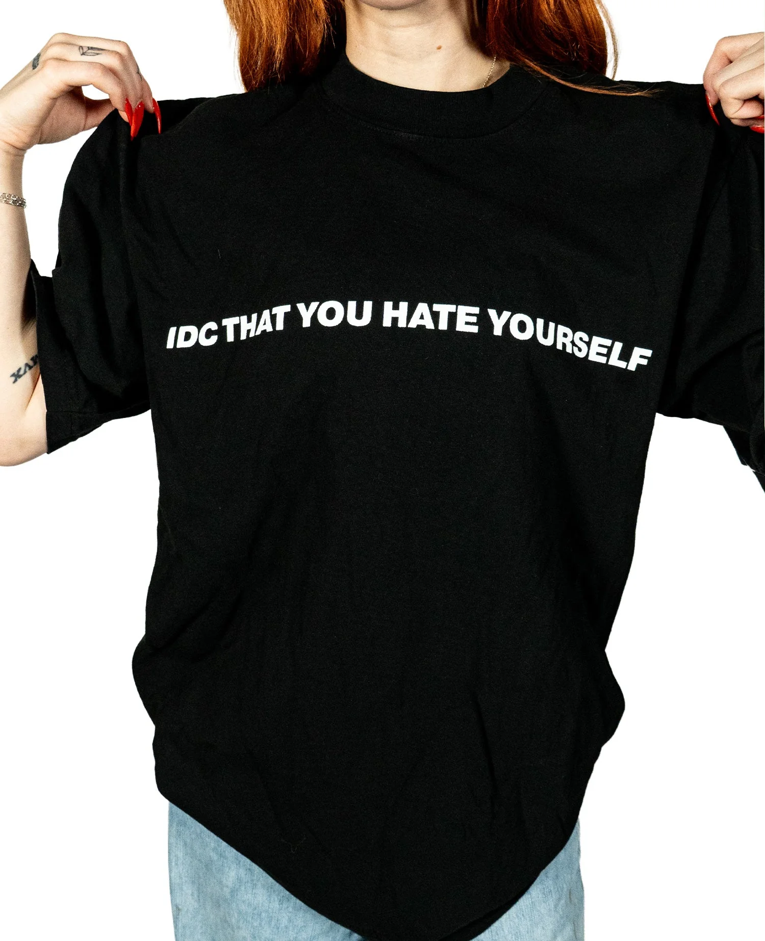 Hate Yourself - Black T-Shirt - Image 3